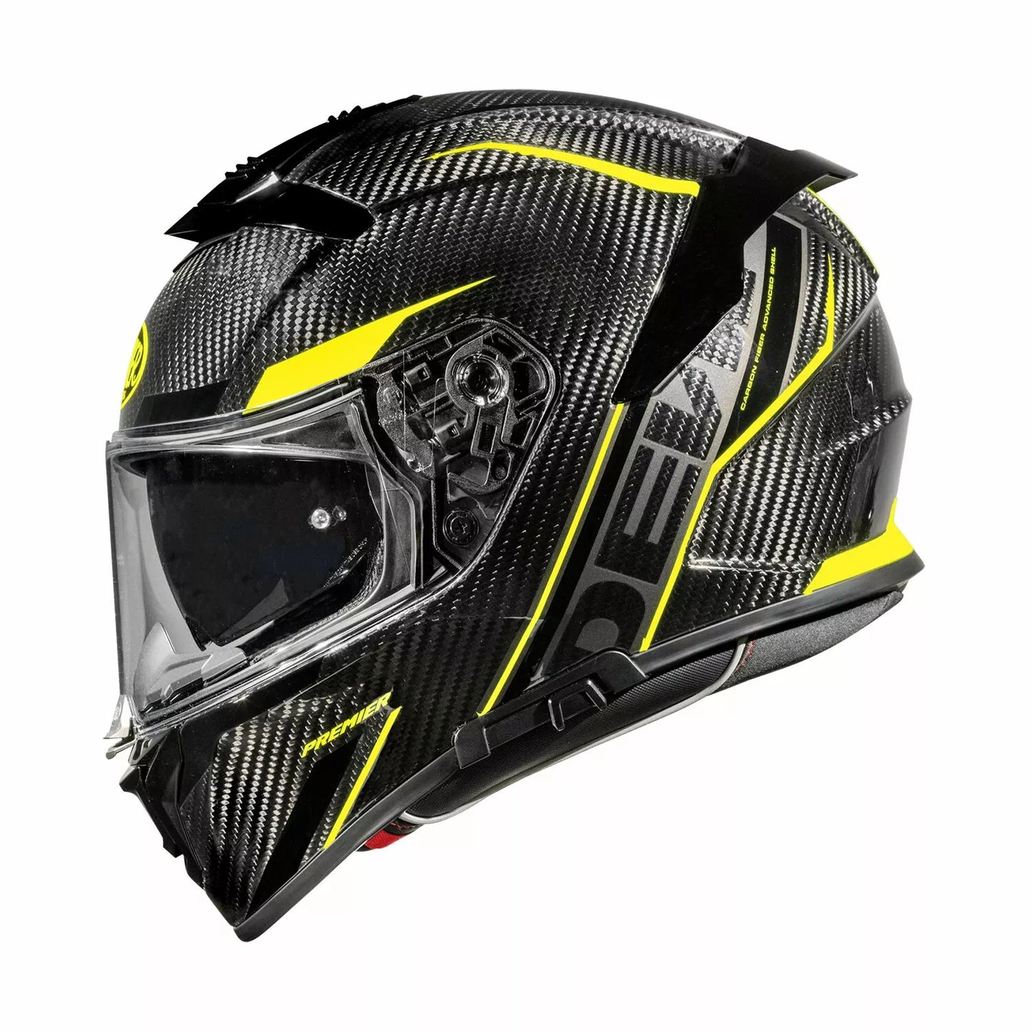 CASCO INTEGRALE - PREMIER DEVIL CARBON STY - OMOLOGATO ECE 2206 GIALLO