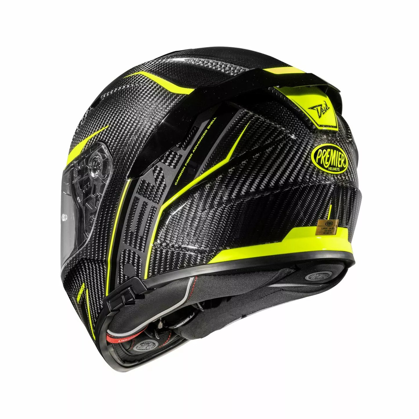 CASCO INTEGRALE - PREMIER DEVIL CARBON STY - OMOLOGATO ECE 2206 GIALLO