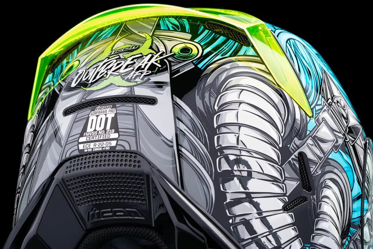 CASCO INTEGRALE - ICON AIFRAME PRO OUTBREAK - OMOLOGATO ECE 2206