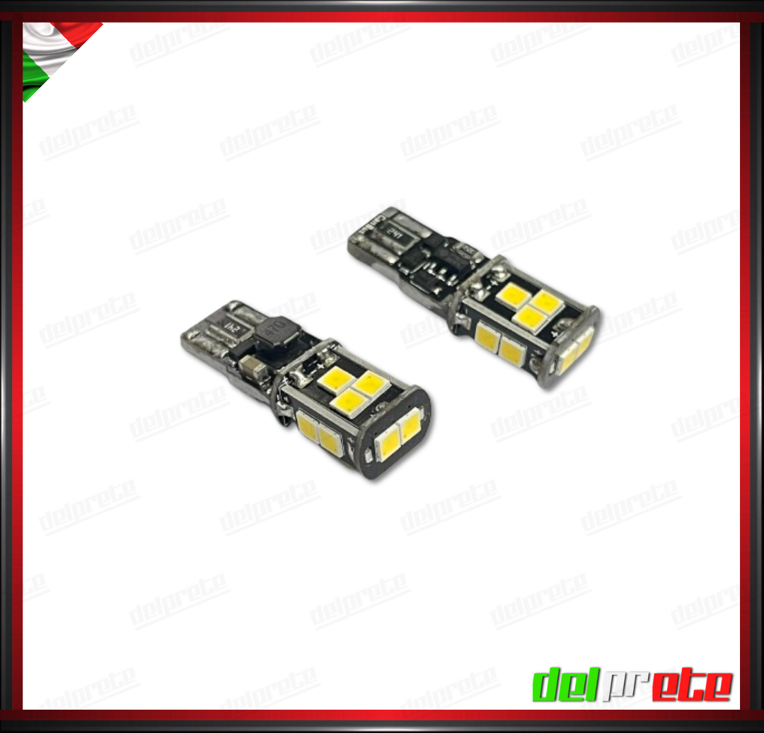 COPPIA T-10 LED SUPER CANBUS REALE 100% NO ERROR PLUG/PLAY NESSUNA MODIFICA