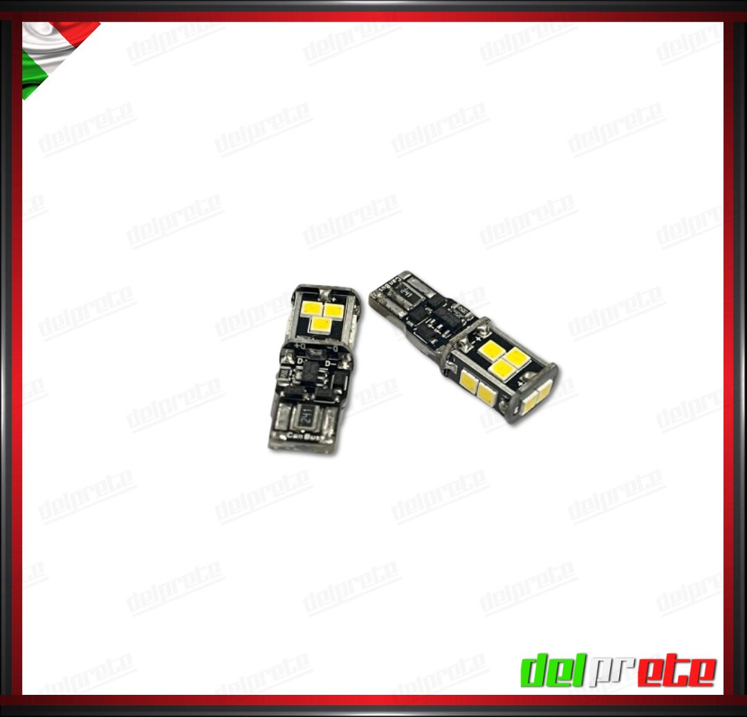 COPPIA T-10 LED SUPER CANBUS REALE 100% NO ERROR PLUG/PLAY NESSUNA MODIFICA