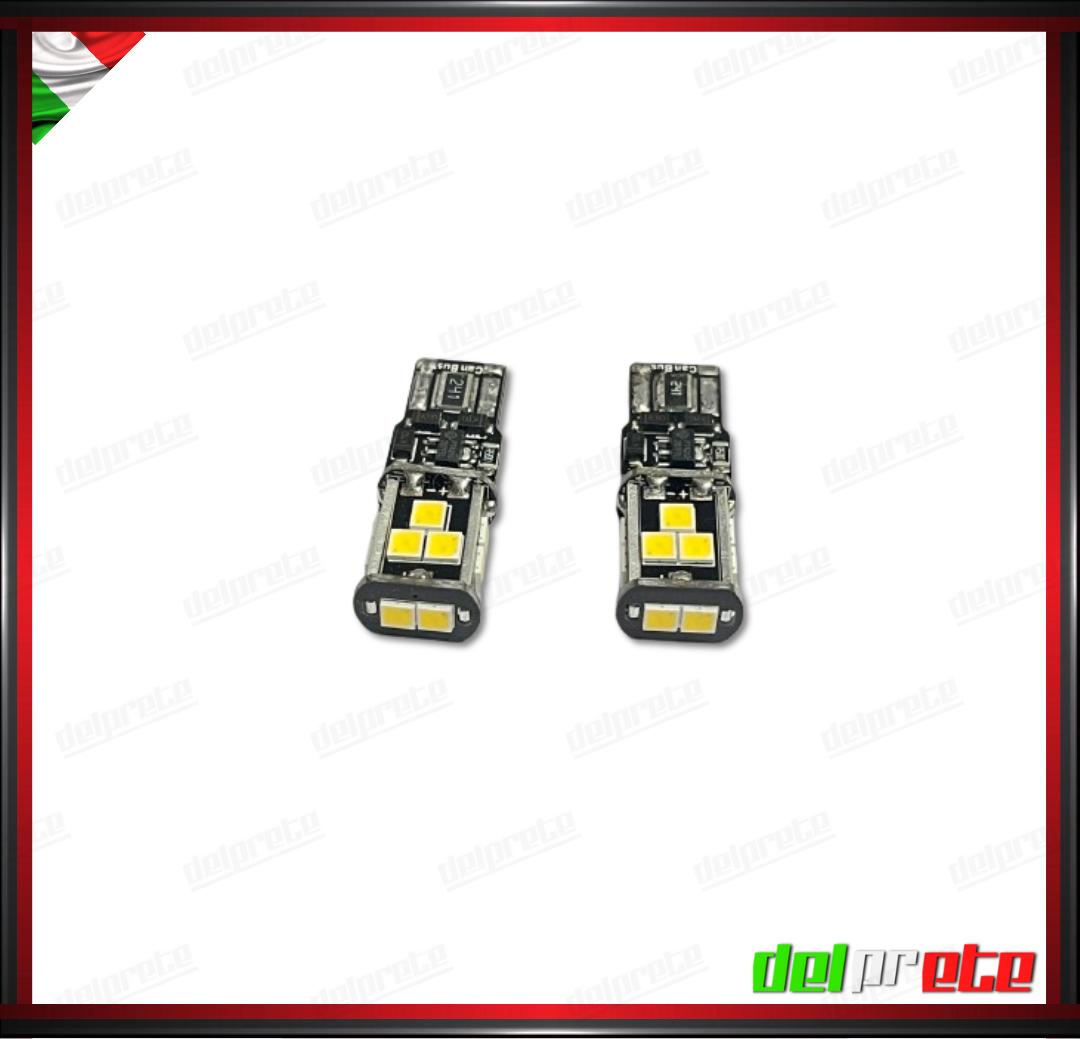 COPPIA T-10 LED SUPER CANBUS REALE 100% NO ERROR PLUG/PLAY NESSUNA MODIFICA