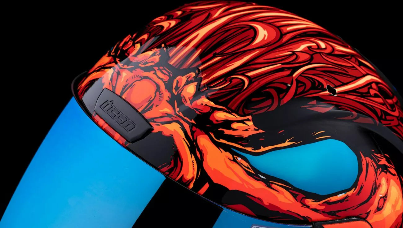 CASCO INTEGRALE - ICON AIRFORM MANIK'RR MIPS - OMOLOGATO ECE 2206 ROSSO AZZURRO