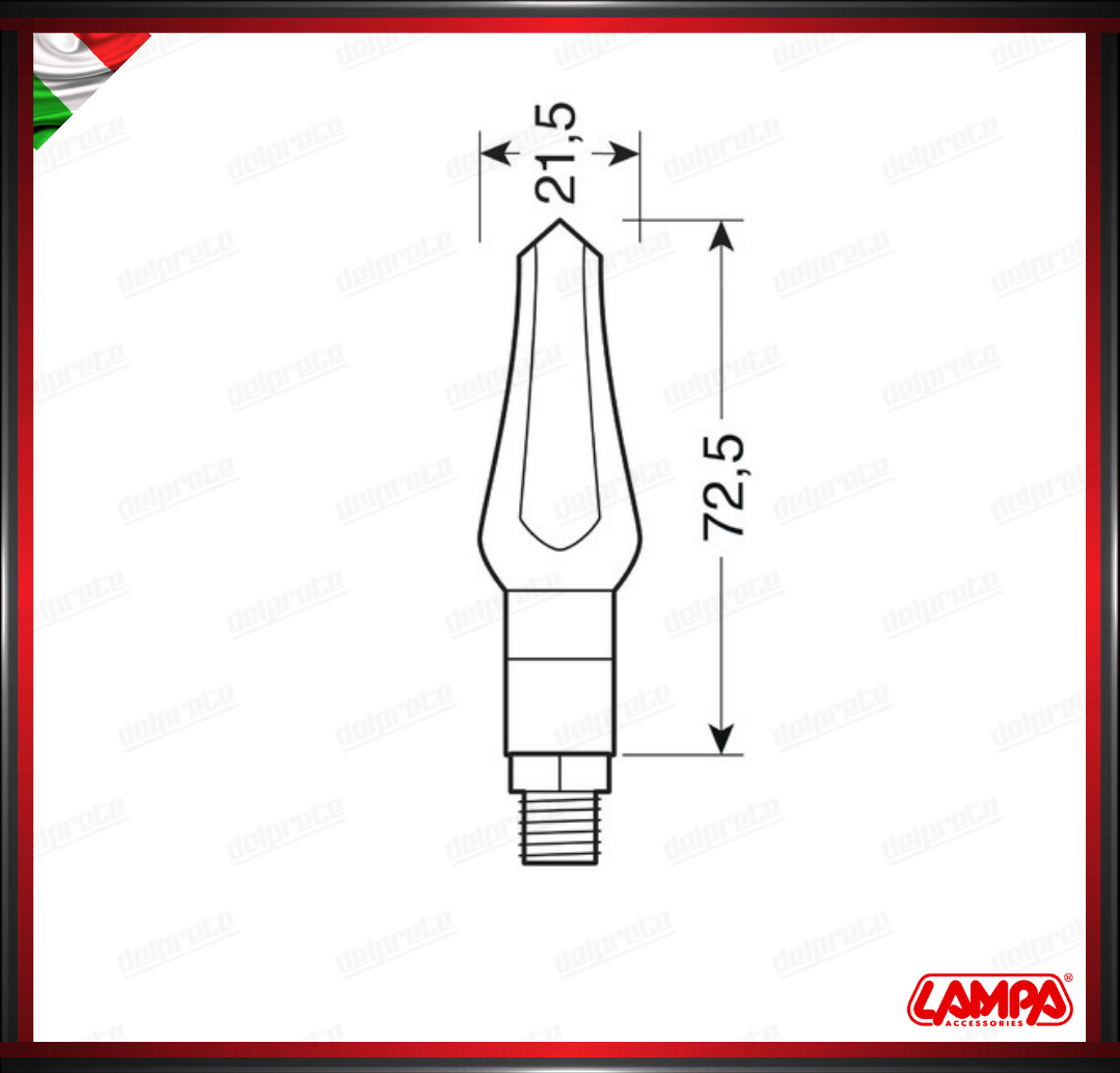 ZEPHYR LAMPA COPPIA INDICATORI DI DIREZIONE A LED FRECCE OMOLOGATE - 12V UNIVERSALI