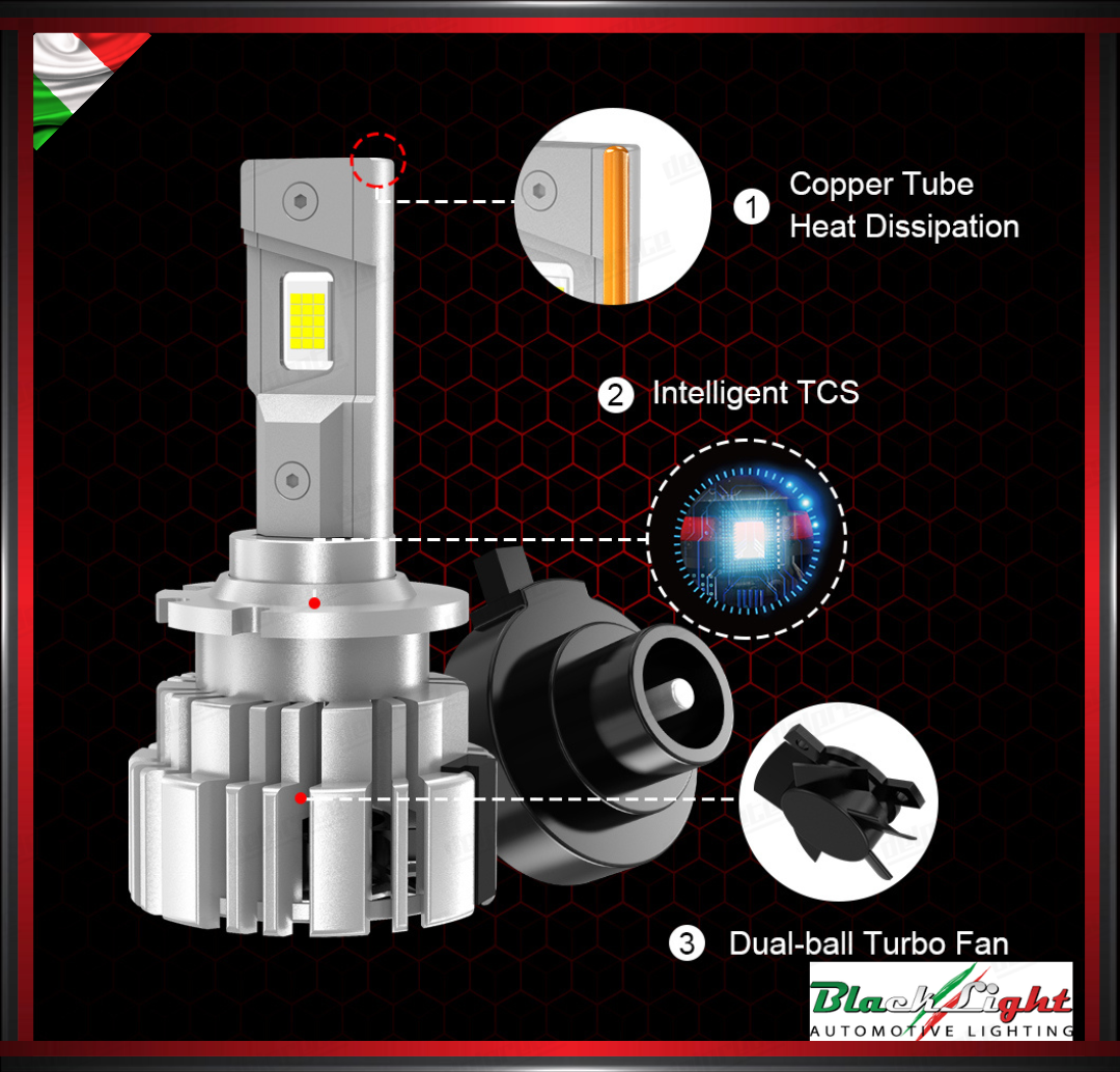 KIT LED D4S D4R SIRIUS 12V 6000K 9000 LUMEN PLUG-IN DA XENON A LED - SERIE OELED XL D4 HLG