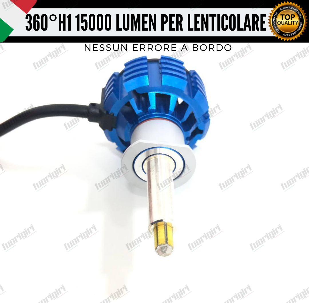 CONVERSIONE FARI FULL LED FIAT BRAVO MK2 15000 LUMEN 6000K BIANCO CANBUS NOERROR