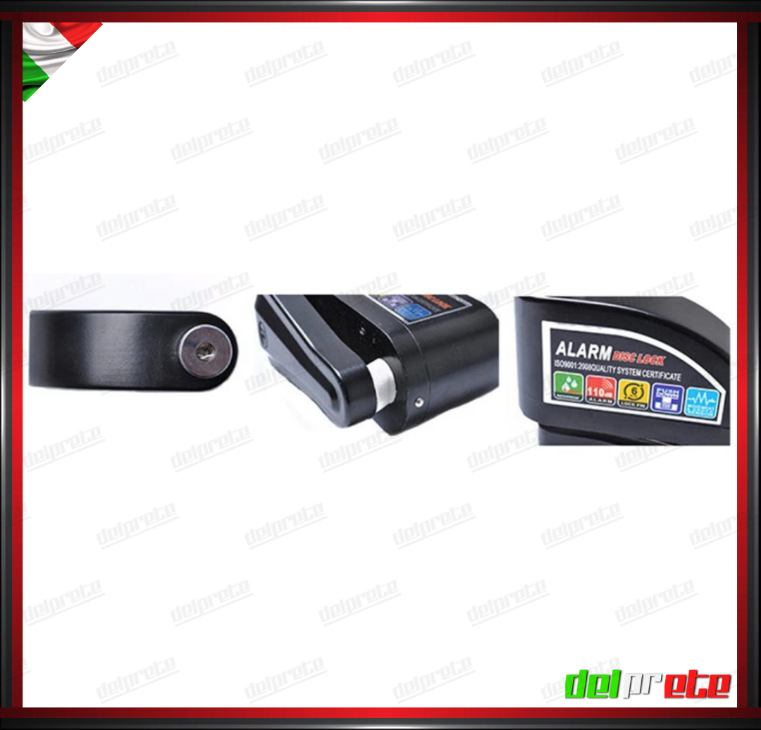 BLOCCADISCO CON ALLARME MOTO SCOOTER 110 DECIBEL ANTI SOLLEVAMENTO
