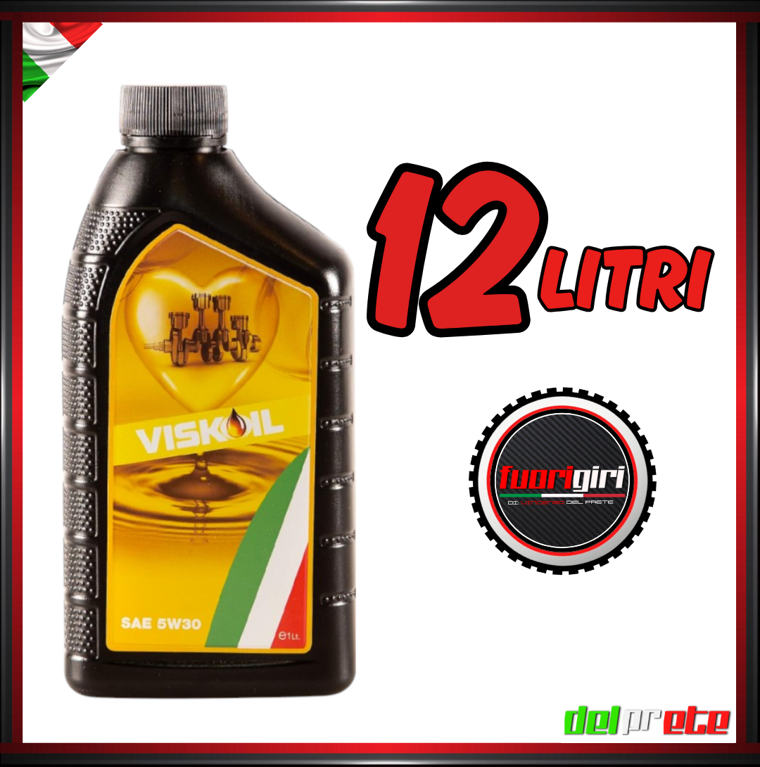 VISKOIL - 12 LITRI OLIO MOTORE SINTETICO 5W-30 DIESEL BENZINA E GPL