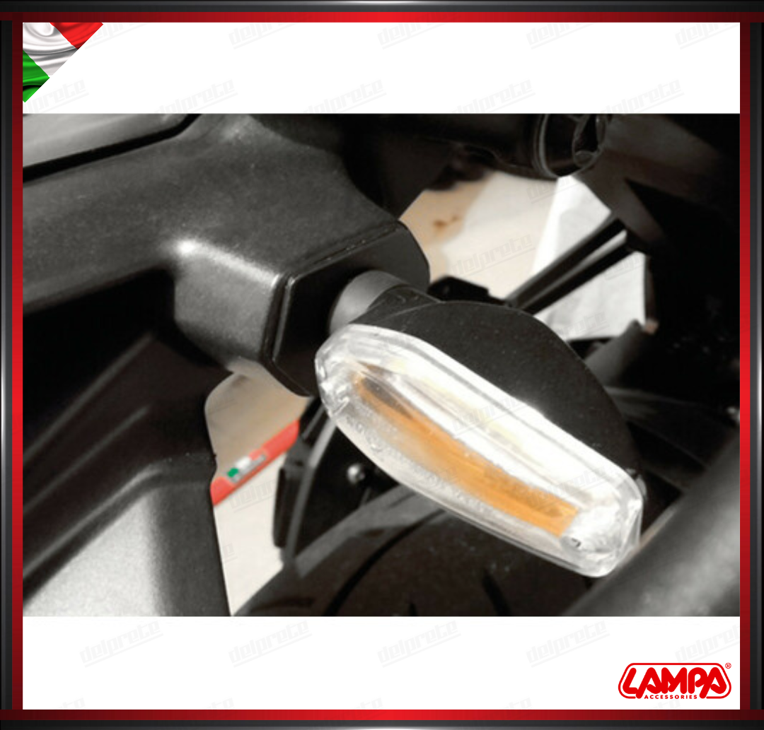LAMPA SET ADATTATORI INDICATORI DI DIREZIONE FRECCE COMPATIBILE PER KAWASAKI DAL 2012