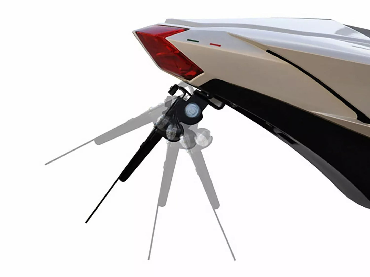 ZIEGER - PORTATARGA REGOLABILE YAMAHA MT-09 LUCE TARGA 2021-2022- TIPO E