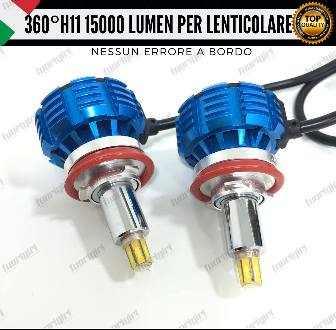 KIT FULL LED H11 360° GRADI PER LENTICOLARI DAIHATSU TERIOS MK2 100% NO ERRORE