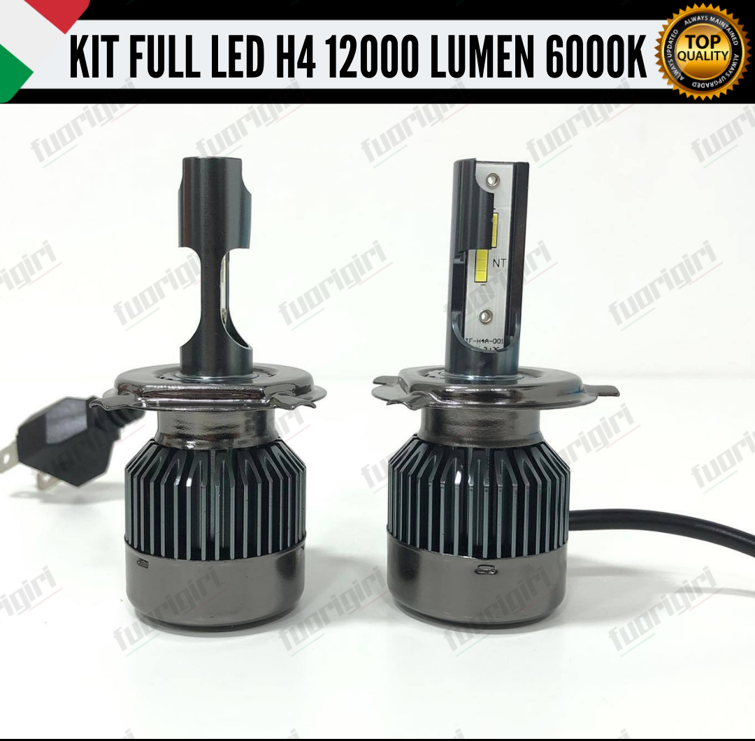 KIT LED H4 SKODA ROOMSTER 6000K BIANCO CANBUS 12000 LUMEN BI-LED NESSUN ERRORE