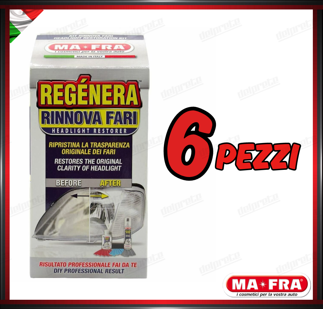 MAFRA - KIT REGENERA RIGENERA RINNOVA FARI LUCIDATURA FANALI RIPRISTINO