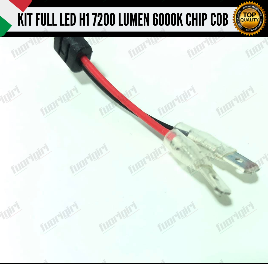 KIT FULL LED H1 CANBUS 7200 LUMEN REALI 6000K BIANCO NESSUN ERRORE AUTO