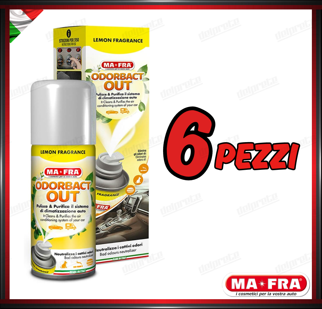 MAFRA - KLIMA ODORBACT OUT LEMON CAR PURIFICANTE ABITACOLO CLIMA 150ML