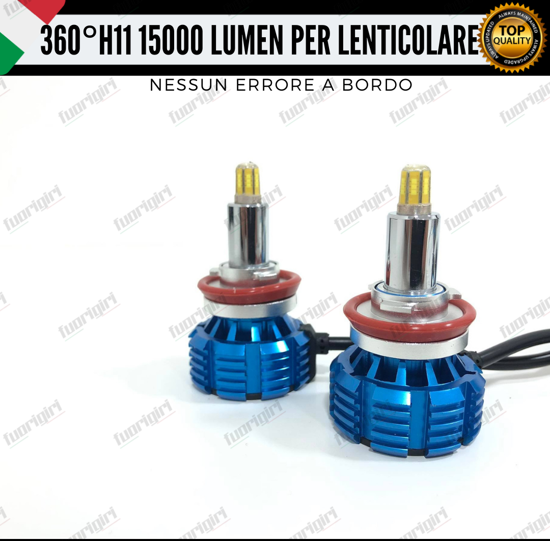 KIT FULL LED H11 360° GRADI PER LENTICOLARI DAIHATSU TERIOS MK2 100% NO ERRORE
