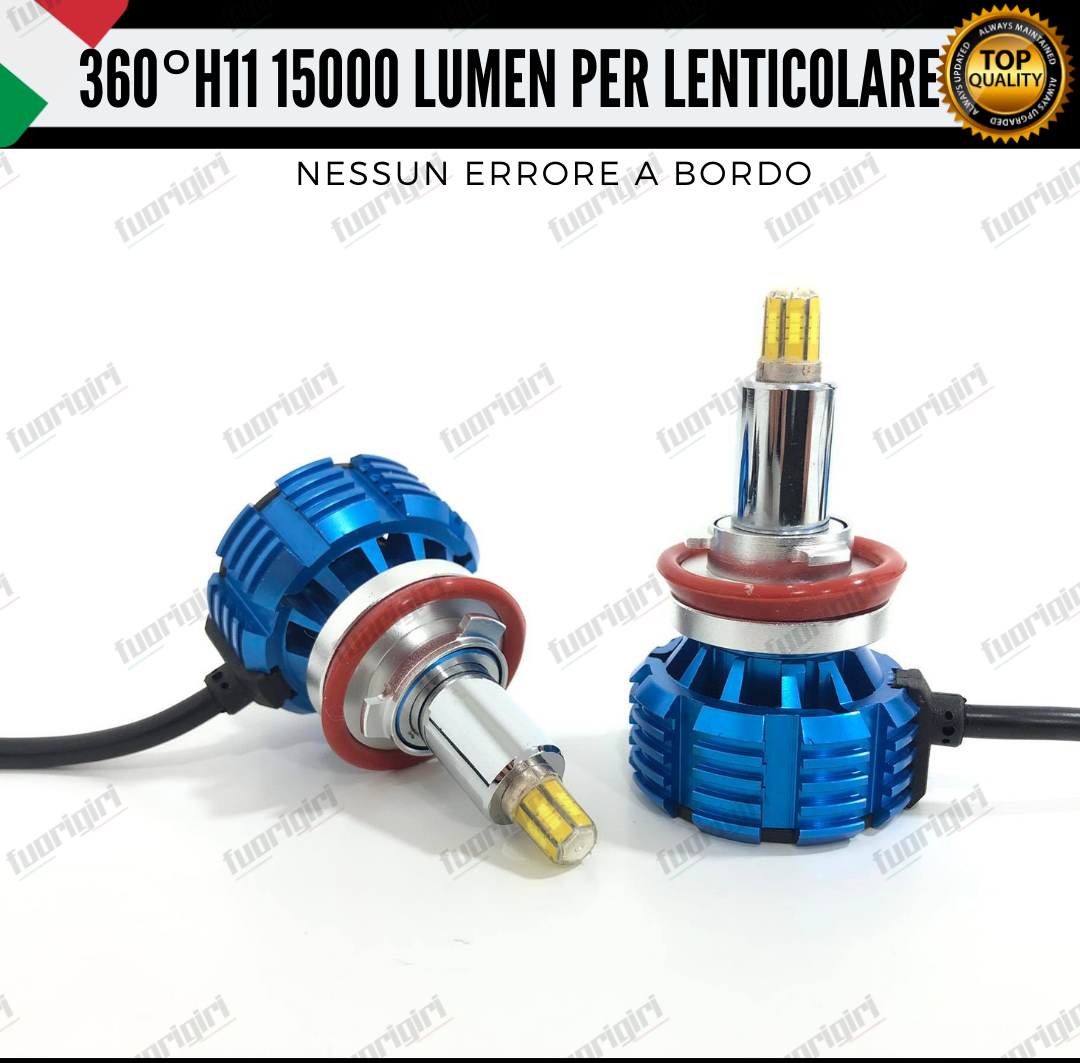 KIT FULL LED H11 360° GRADI PER LENTICOLARI DAIHATSU TERIOS MK2 100% NO ERRORE
