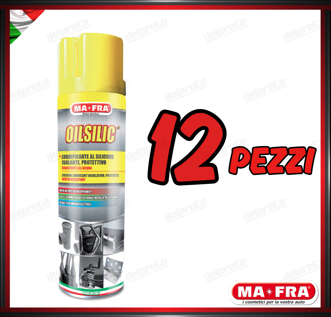MAFRA - OIL SILIC SPRAY SUPER LUBRIFICANTE AD ALTA EFFICIENZA ELIMINA CIGOLI 200ML