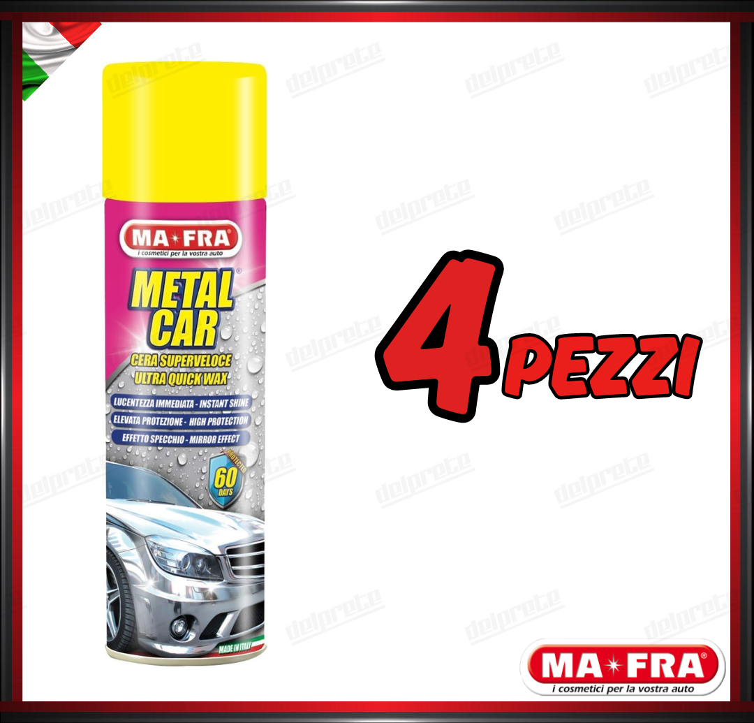 MAFRA - METAL CAR CERA SPRAY LUCIDANTE PROTETTIVO PER CARROZZERIA 500ML