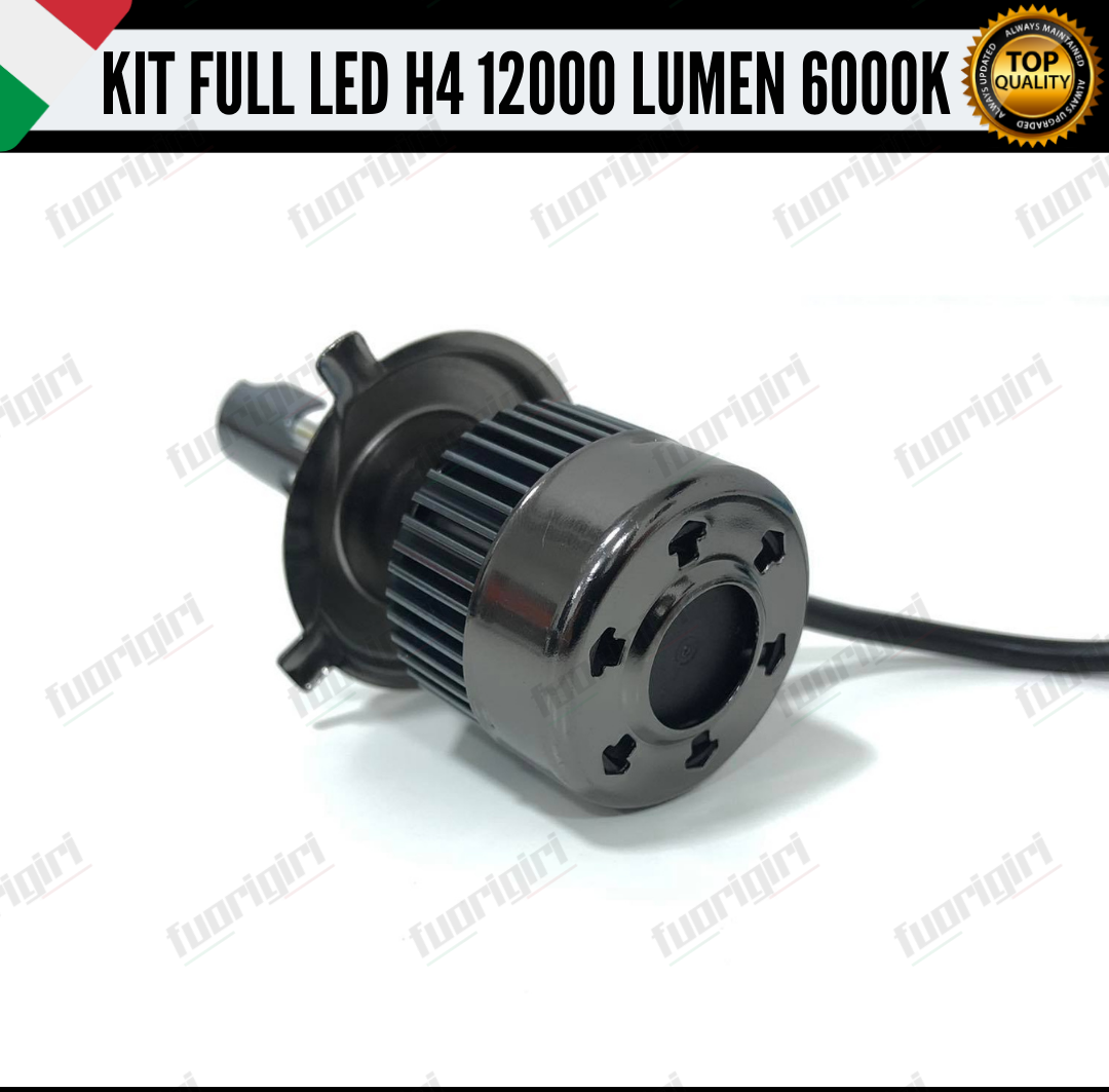 KIT LED H4 SKODA ROOMSTER 6000K BIANCO CANBUS 12000 LUMEN BI-LED NESSUN ERRORE