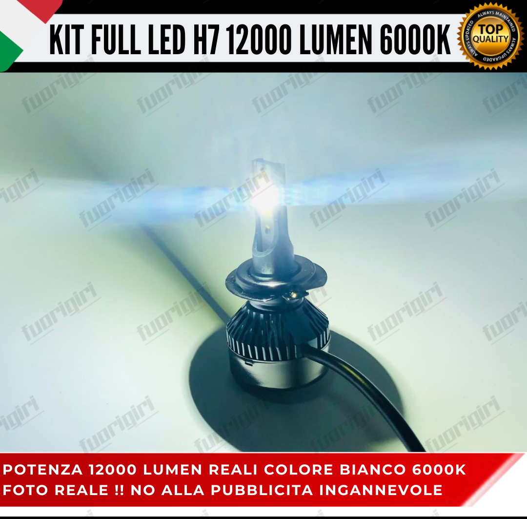 KIT FULL LED CITROEN C3 MK3 III H7 ANABBAGLIANTI 6000K BIANCO 12000 LUMEN CANBUS