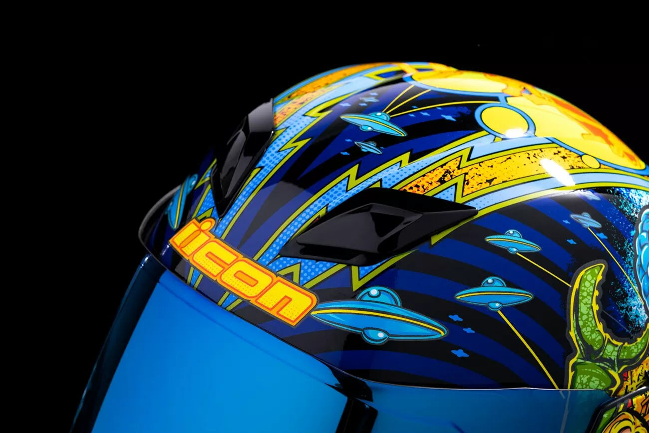 CASCO INTEGRALE - ICON AIRFLITE BUGOID BLITZ - OMOLOGATO ECE 2206