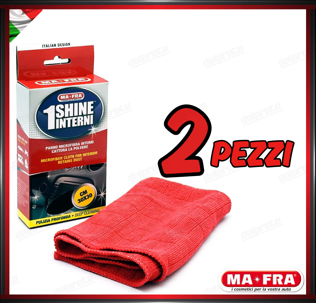 MAFRA - 1 SHINE ESTERNI PANNO MICROFIBRA INTERNI CATTURA POLVERE ANTISTATICO