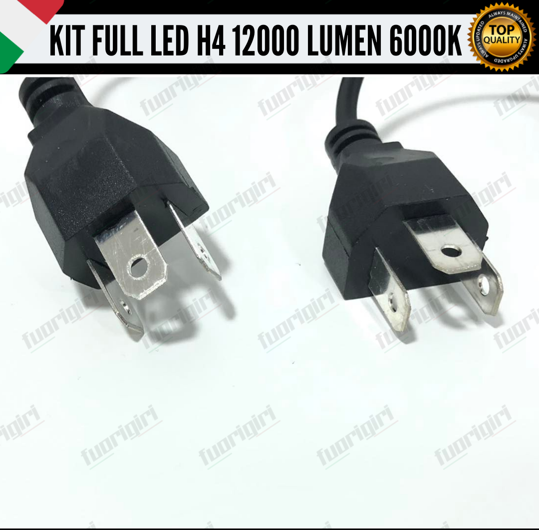 KIT LED H4 SKODA ROOMSTER 6000K BIANCO CANBUS 12000 LUMEN BI-LED NESSUN ERRORE