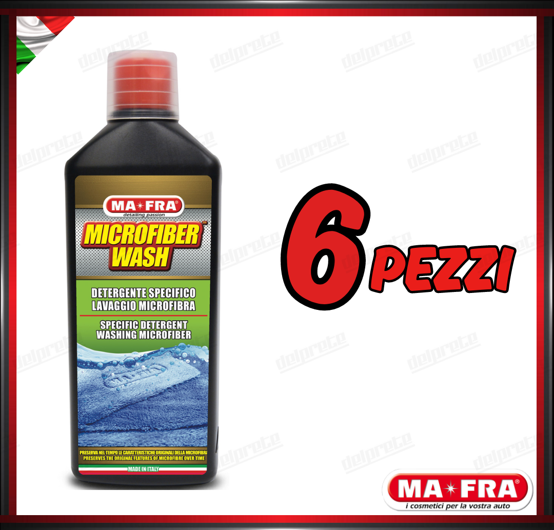 MAFRA - MICROFIBER WASH DETERGENTE SPECIFICO PER LA PULIZIA DI PANNI E GUANTI 1LT