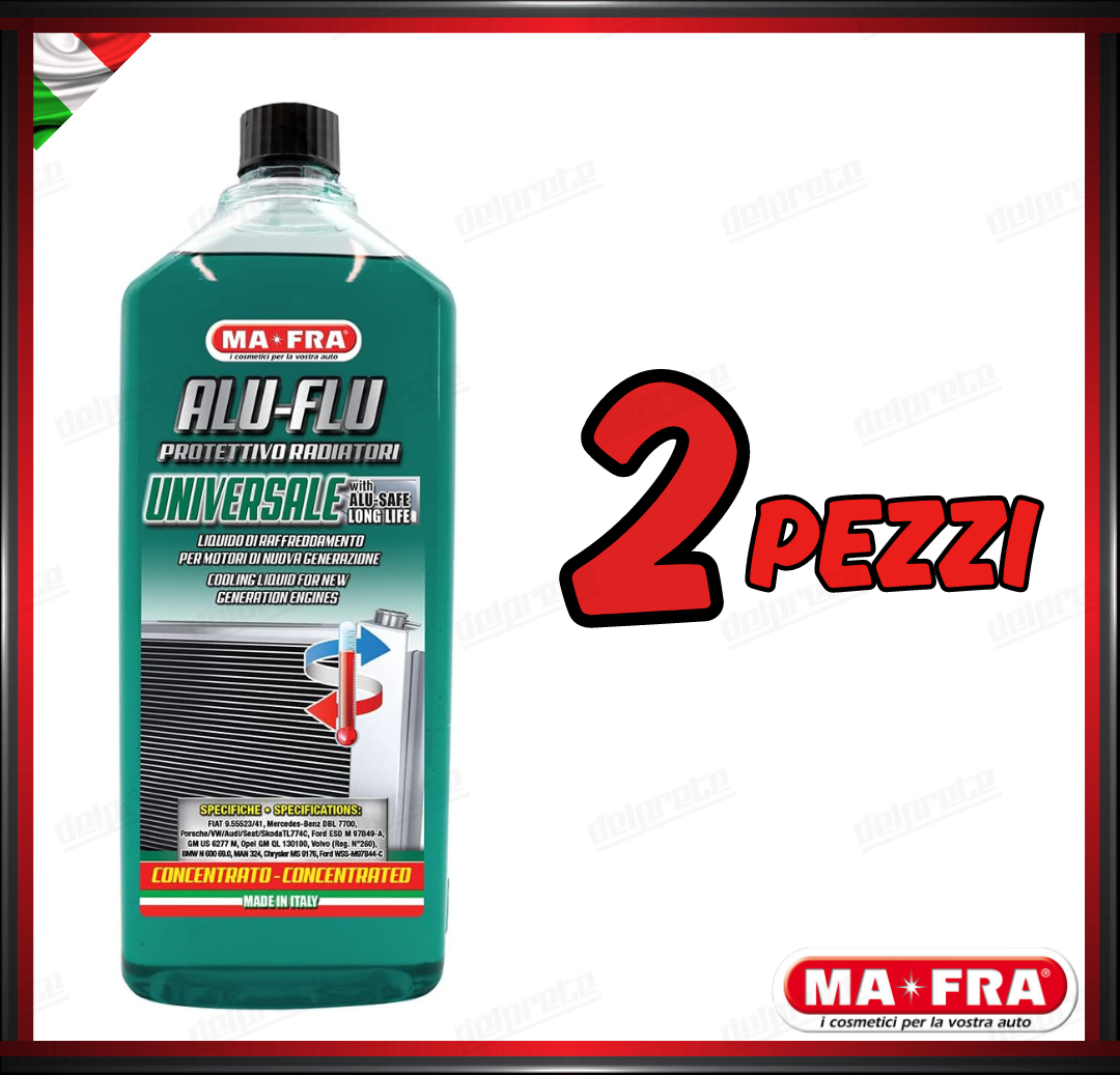 MAFRA - ALU FLU ANTIGELO PROTETTIVO VERDE PURO LIQUIDO RADIATORI 1000 ML 1LT