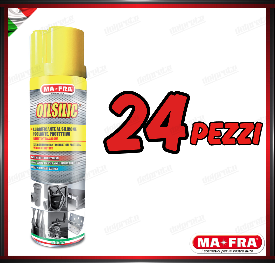 MAFRA - OIL SILIC SPRAY SUPER LUBRIFICANTE AD ALTA EFFICIENZA ELIMINA CIGOLI 200ML