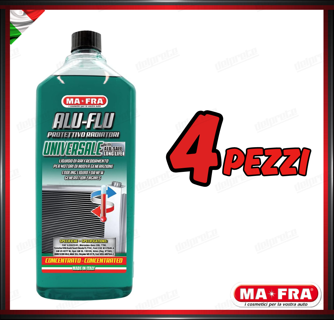MAFRA - ALU FLU ANTIGELO PROTETTIVO VERDE PURO LIQUIDO RADIATORI 1000 ML 1LT