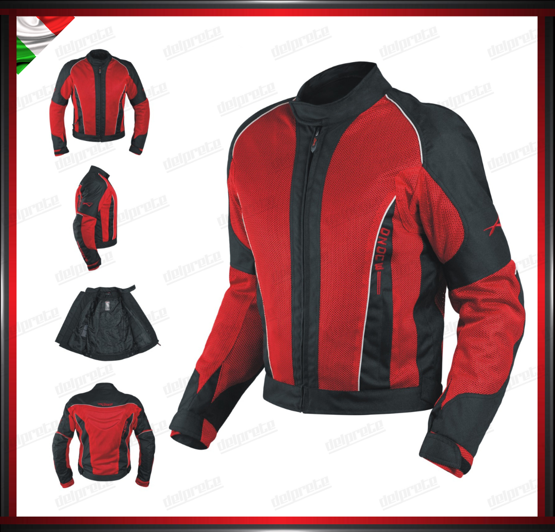 GIACCA IN TESSUTO ROSSO MESH TENICO TRASPIRANTE TRAFORATO PROTEZIONI OMOLOGATE CE