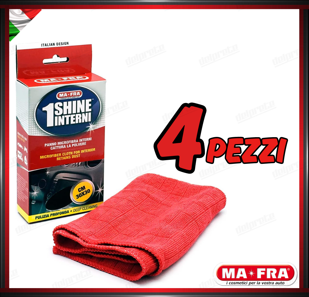 MAFRA - 1 SHINE ESTERNI PANNO MICROFIBRA INTERNI CATTURA POLVERE ANTISTATICO