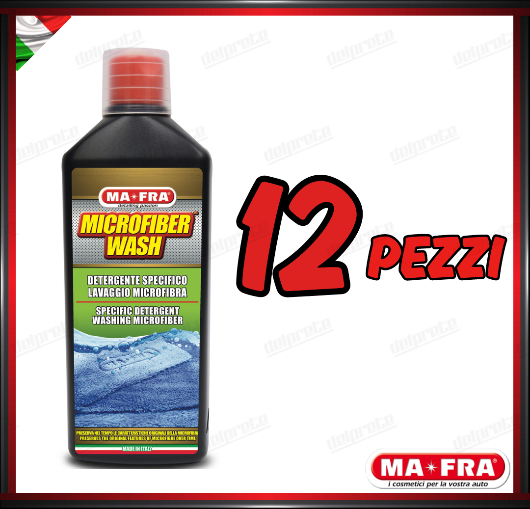 MAFRA - MICROFIBER WASH DETERGENTE SPECIFICO PER LA PULIZIA DI PANNI E GUANTI 1LT