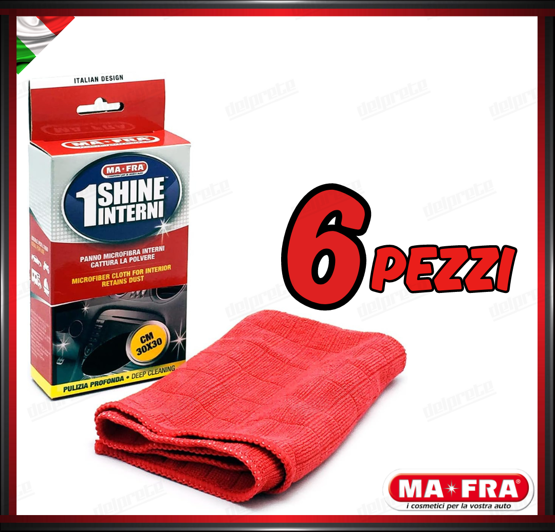 MAFRA - 1 SHINE ESTERNI PANNO MICROFIBRA INTERNI CATTURA POLVERE ANTISTATICO