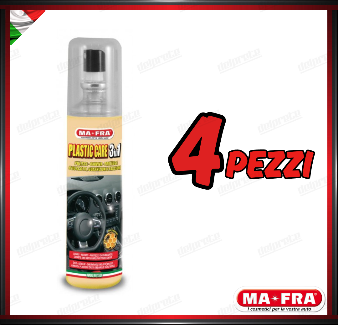 MAFRA - TRATTAMENTO PLASTICHE 3 IN 1 PULITORE RIAVVIVA PULISCE PROTEGGE 150ML