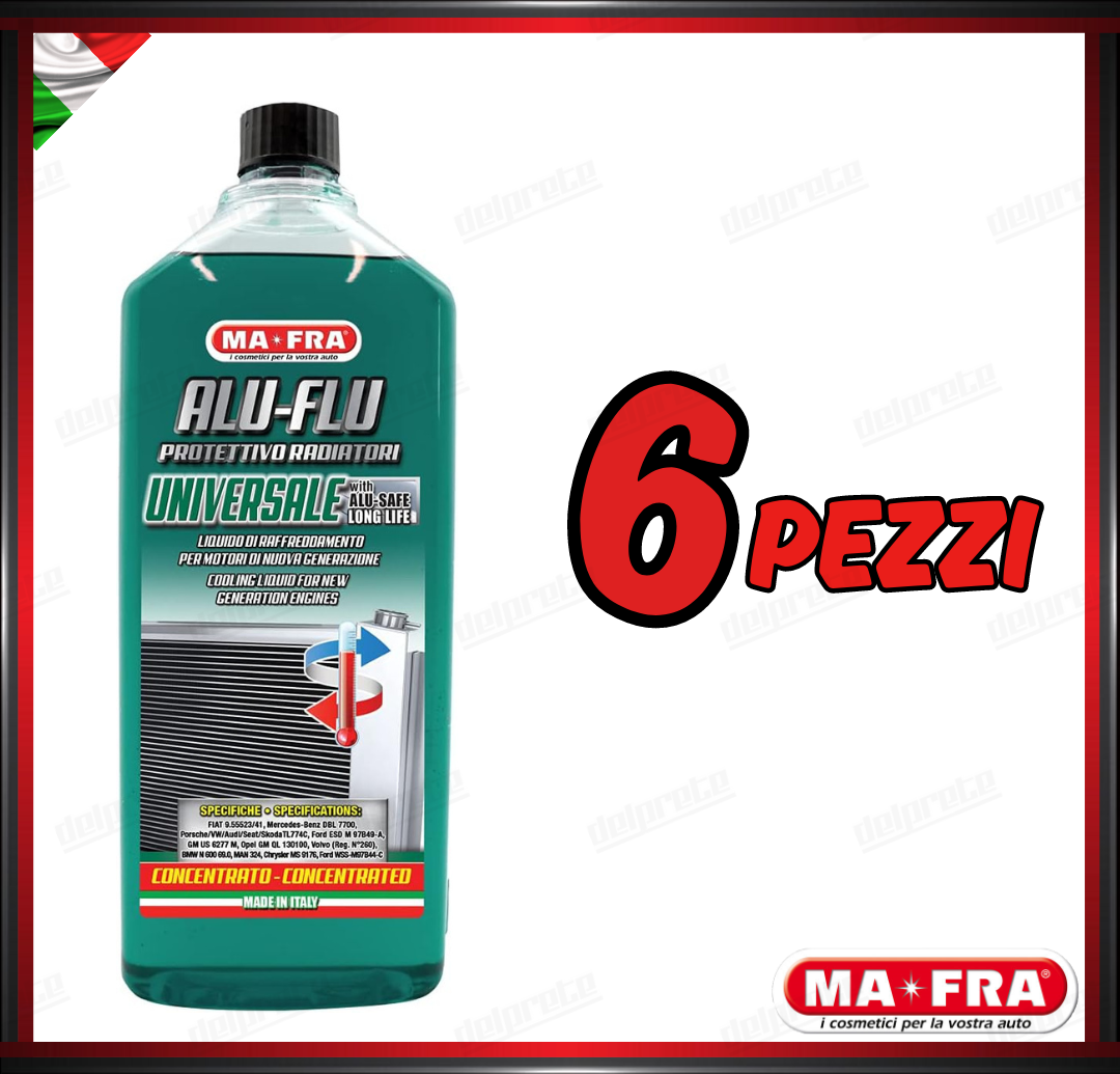 MAFRA - ALU FLU ANTIGELO PROTETTIVO VERDE PURO LIQUIDO RADIATORI 1000 ML 1LT
