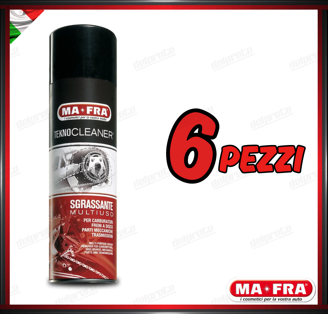 MAFRA - TECNOKLEANER SGRASSANTE MULTIUSO SPRAY 500ML PARTI MECCANICHE FRENI CARBURATORI TRASMISSIONI