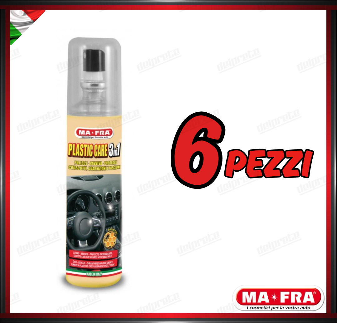 MAFRA - TRATTAMENTO PLASTICHE 3 IN 1 PULITORE RIAVVIVA PULISCE PROTEGGE 150ML