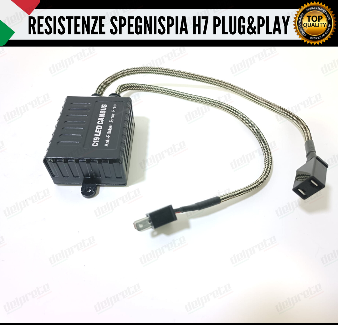 X2 RESISTENZE FILTRI AGGIUNTIVE CANBUS PER LAMPADE KIT LED H7 SPEGNI SPIA-ERRORE