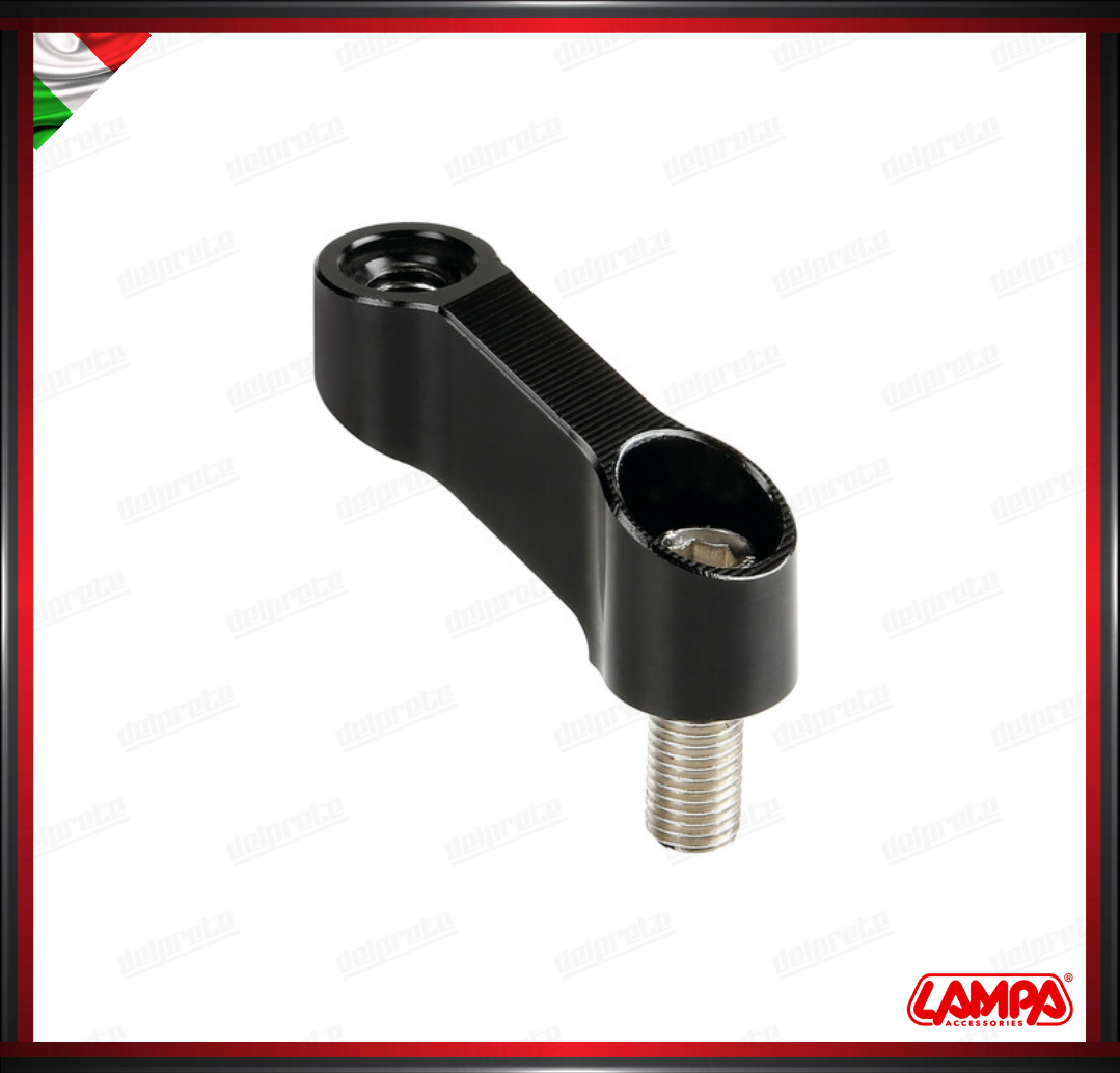 ADATTATORE ESTENSORE SOLLEVATORE SPECCHIETTI MOTO SCOOTER LAMPA M8 NERO