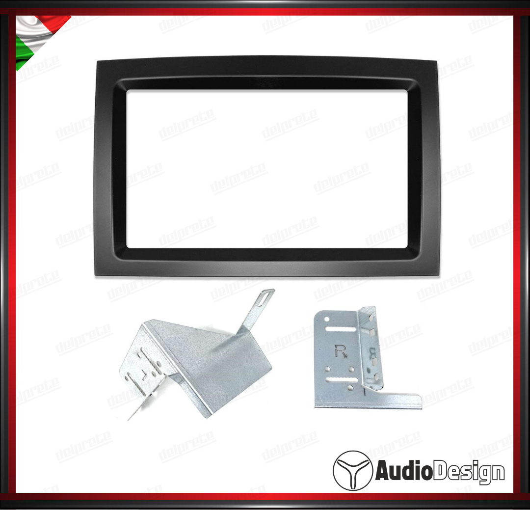 MASCHERINA 2DIN KIT MONTAGGIO AUTORADIO KIA SPORTAGE 16> NERO LUCIDO - AUDIODESIGN