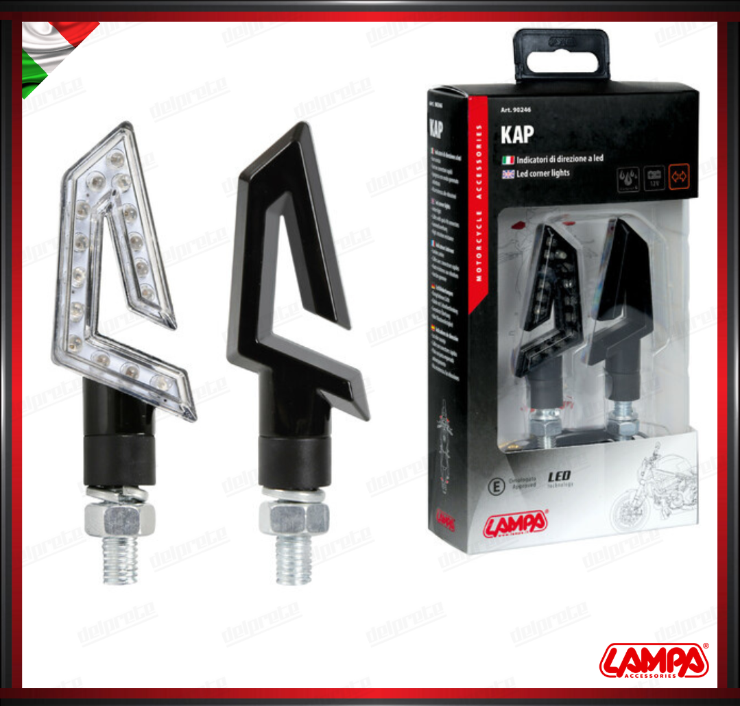 KAP LAMPA COPPIA INDICATORI DI DIREZIONE A LED FRECCE OMOLOGATE - 12V UNIVERSALI