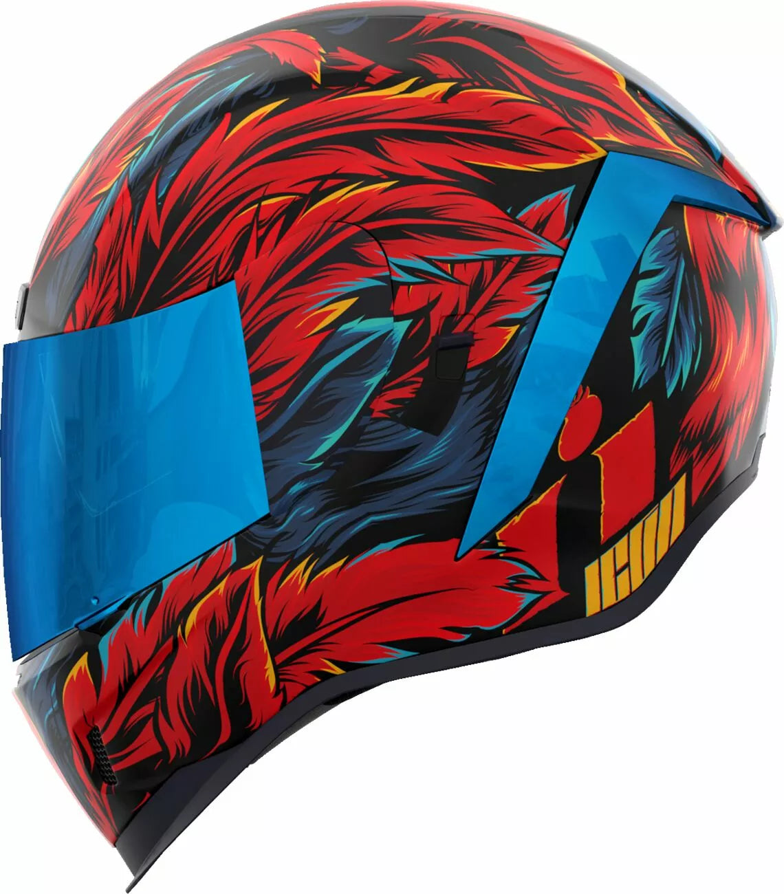 CASCO INTEGRALE - ICON AIRFORM FEVER DREAM - OMOLOGATO ECE 2206 ROSSO E BLU