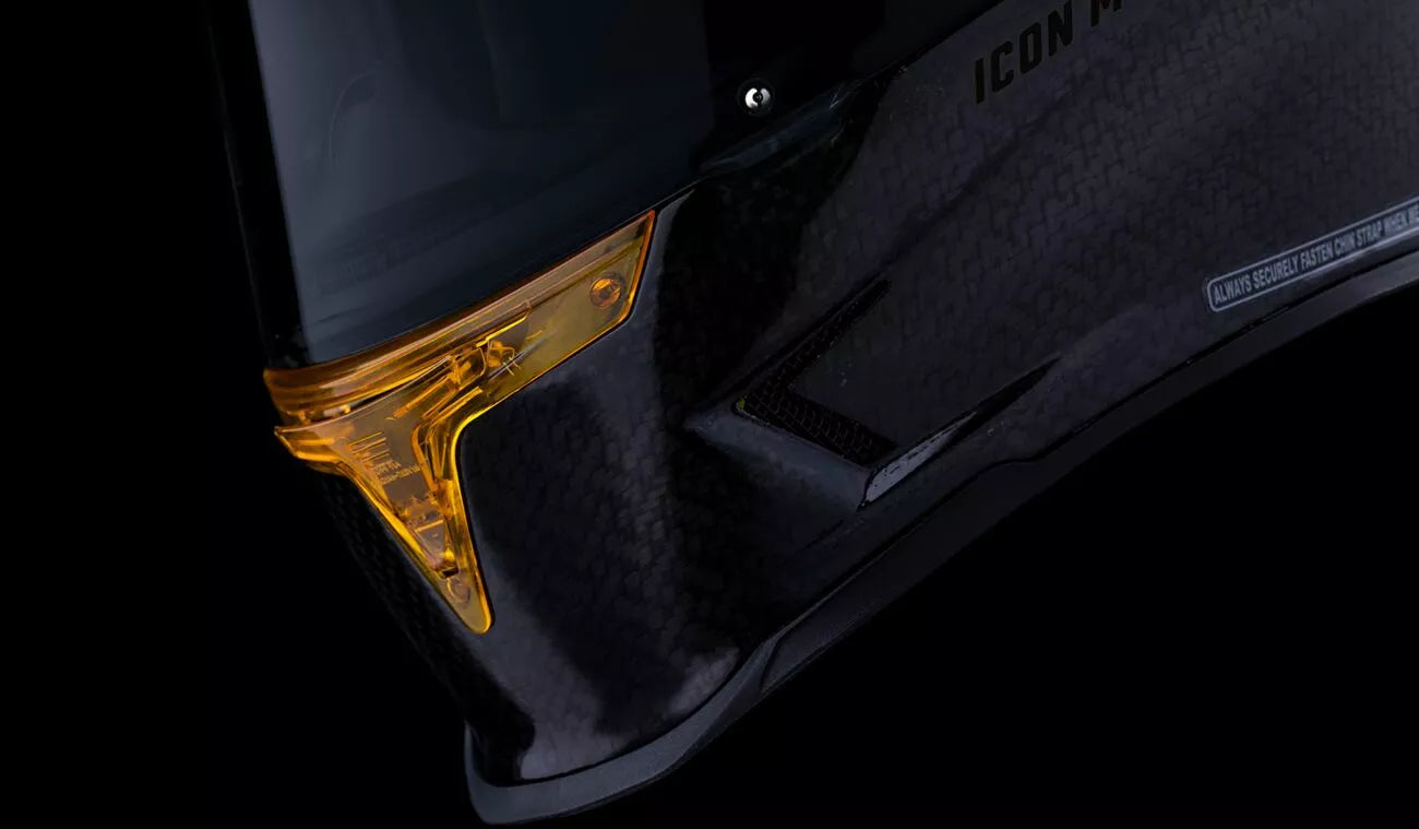 CASCO INTEGRALE - ICON AIRFRAME PRO CARBON 4 TRESS - OMOLOGATO ECE 2206 CARBONIO ORO