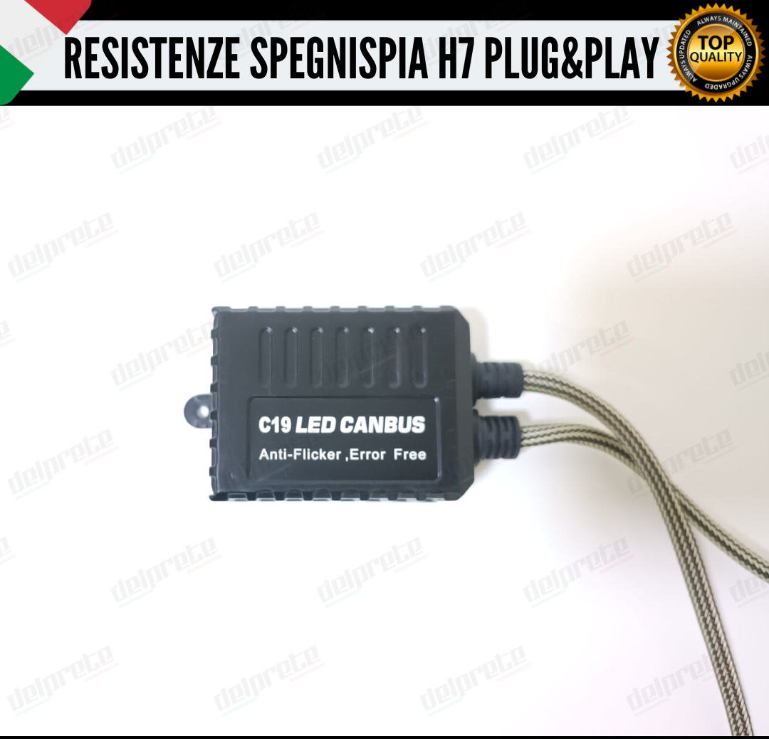X2 RESISTENZE FILTRI AGGIUNTIVE CANBUS PER LAMPADE KIT LED H7 SPEGNI SPIA-ERRORE