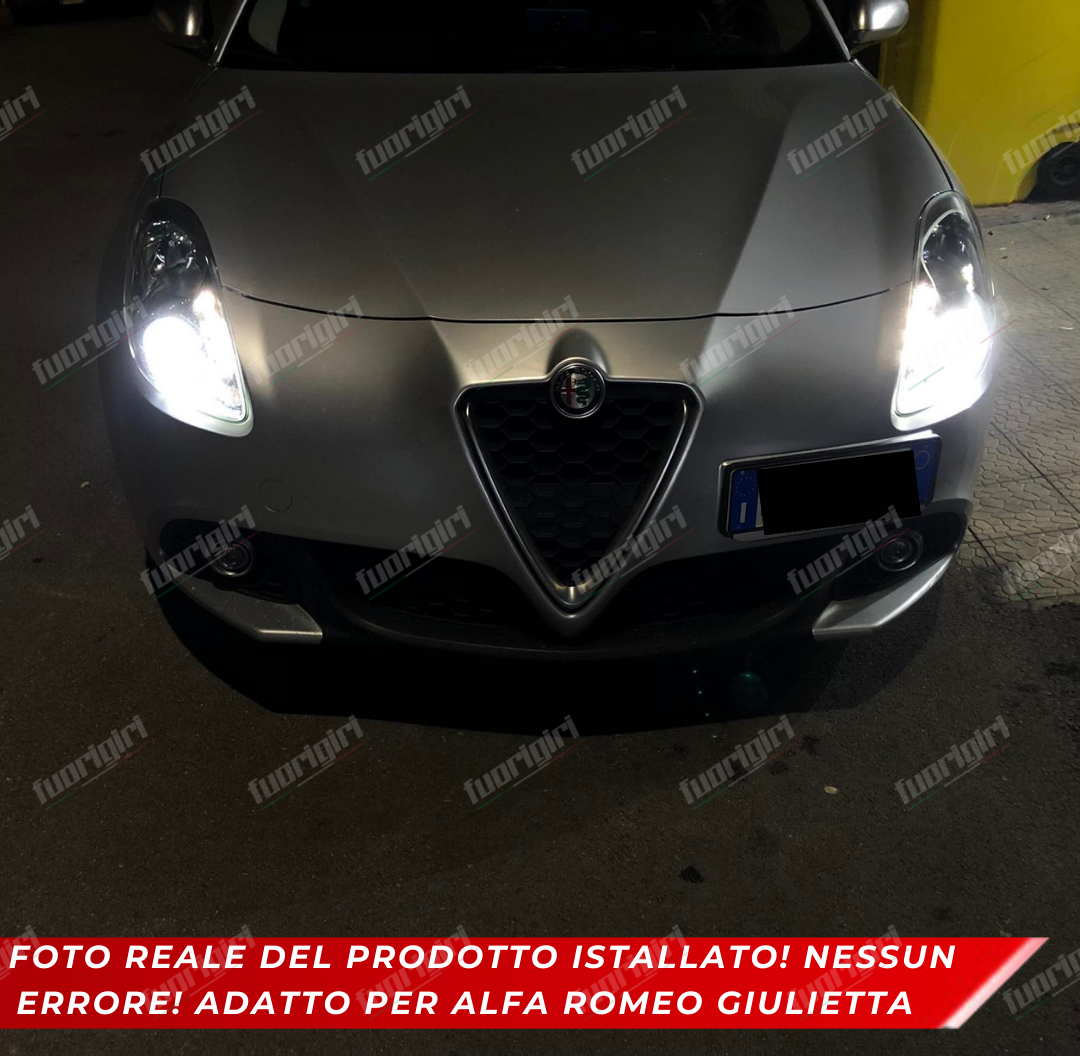 KIT FULL LED H7 360° GRADI PER LENTICOLARI ALFA ROMEO GIULIETTA ANABBAGLIANTI CANBUS NO ERRORE (POST-2014)
