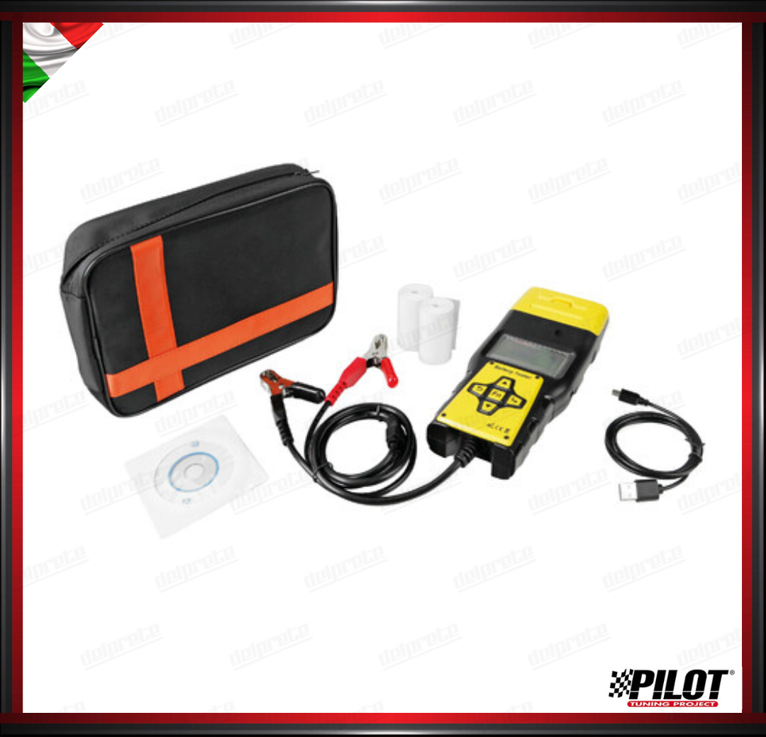 TEST DIAGNOSI PROFESSIONALE PER BATTERIE TESTER PRO 12V PILOT CON STAMPANTE TERMICA