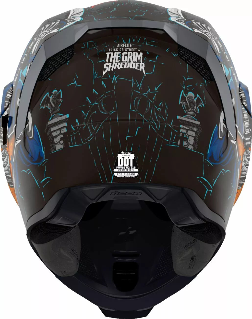 CASCO INTEGRALE - ICON AIRFORM TRICK OR STREET 4 - OMOLOGATO ECE 2206 TESCHIO